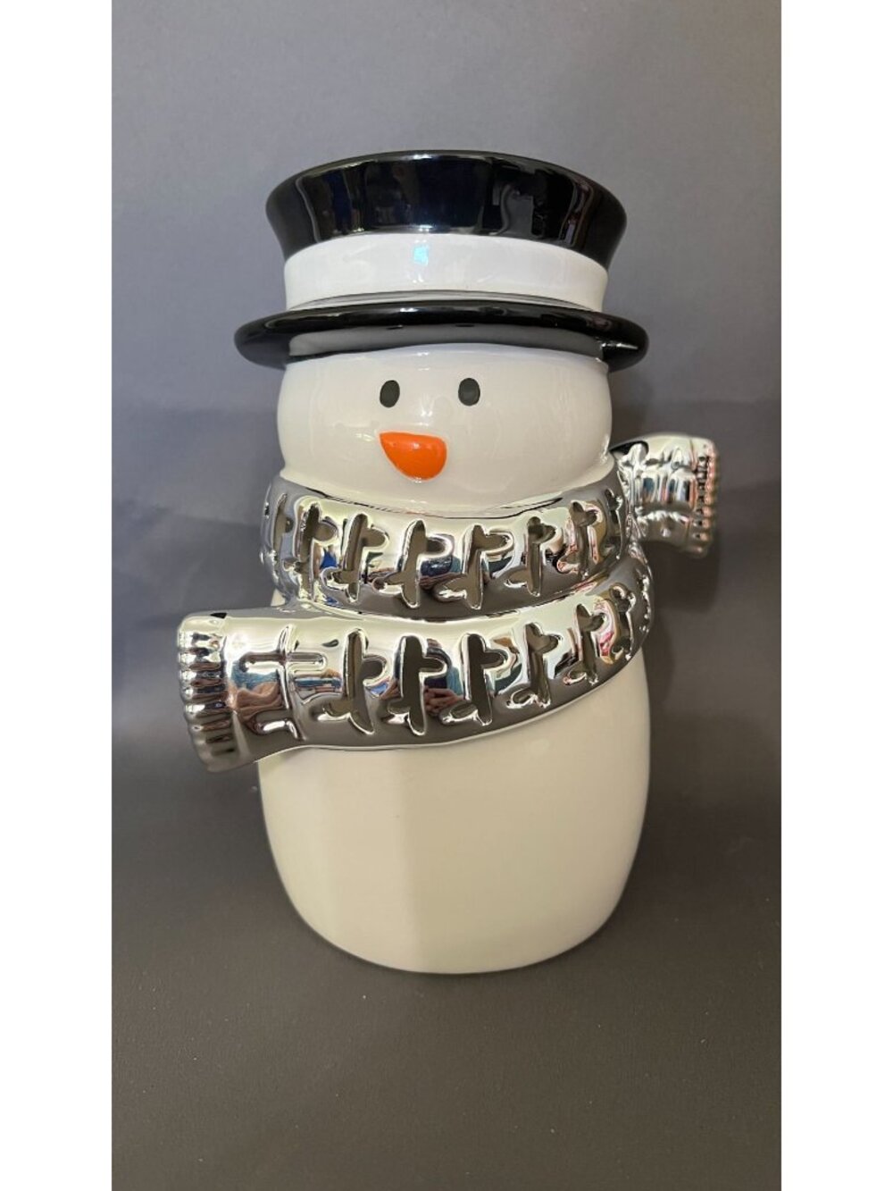 Bath & Body Works Holiday Ceramic Snowman Candle Holder